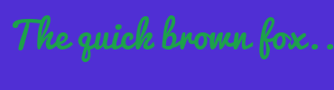 Image with Font Color 1DA14B and Background Color 502FD4